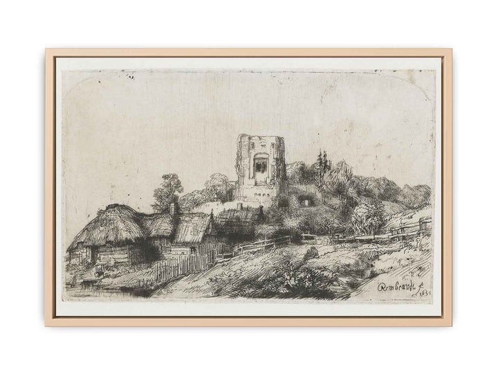 Landscape with a square Tower Painting