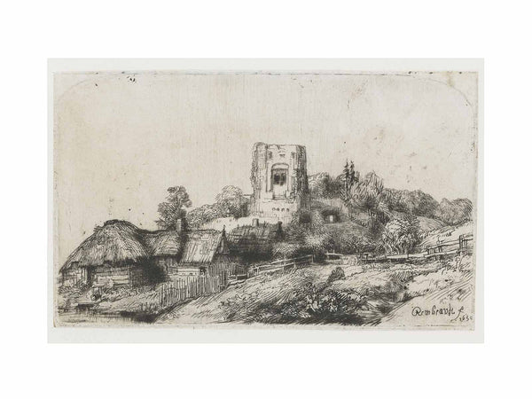 Landscape with a square Tower Painting
