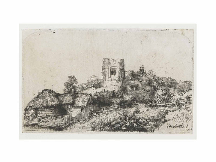 Landscape with a square Tower Painting