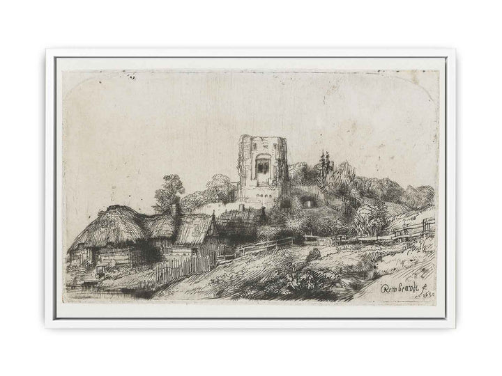 Landscape with a square Tower Painting