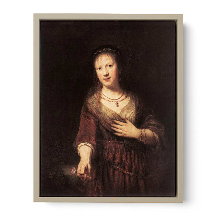 Portrait of Saskia with a Flower 1641
 Painting