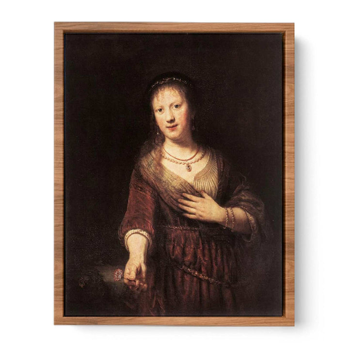 Portrait of Saskia with a Flower 1641
 Painting