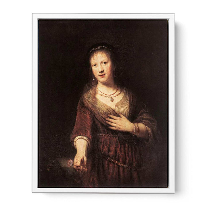 Portrait of Saskia with a Flower 1641
 Painting