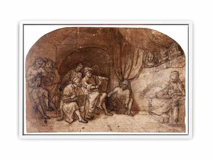 Drawing from the Nude Model in Rembrandt's Studio
 Painting