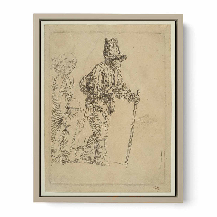 A Peasant Family on the Tramp Painting
