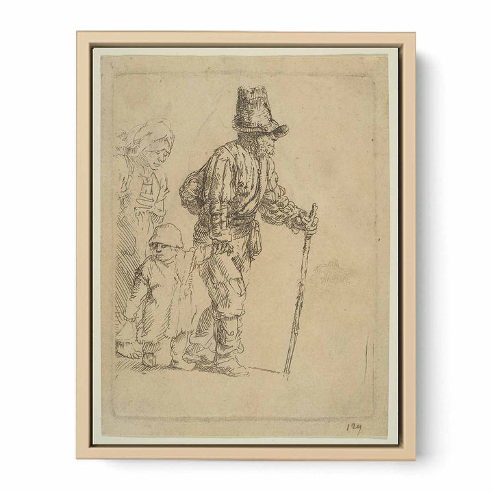 A Peasant Family on the Tramp Painting