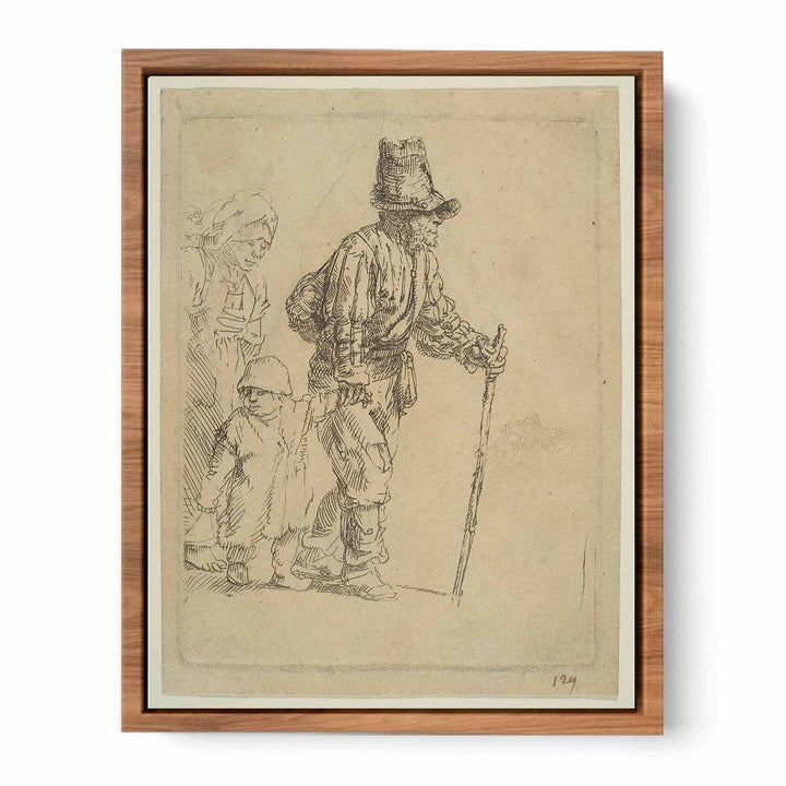 A Peasant Family on the Tramp Painting