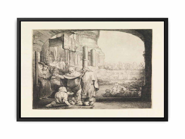 Peter and John healing the Cripple at the Gate of the Temple
 Painting