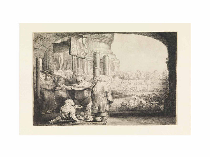 Peter and John healing the Cripple at the Gate of the Temple
 Painting