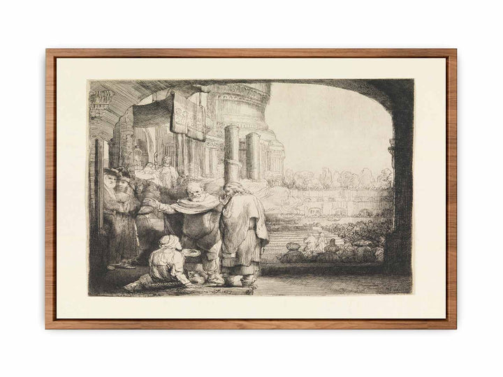 Peter and John healing the Cripple at the Gate of the Temple
 Painting