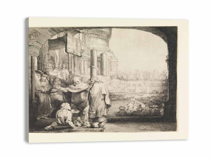 Peter and John healing the Cripple at the Gate of the Temple
 Painting