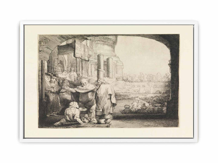 Peter and John healing the Cripple at the Gate of the Temple
 Painting