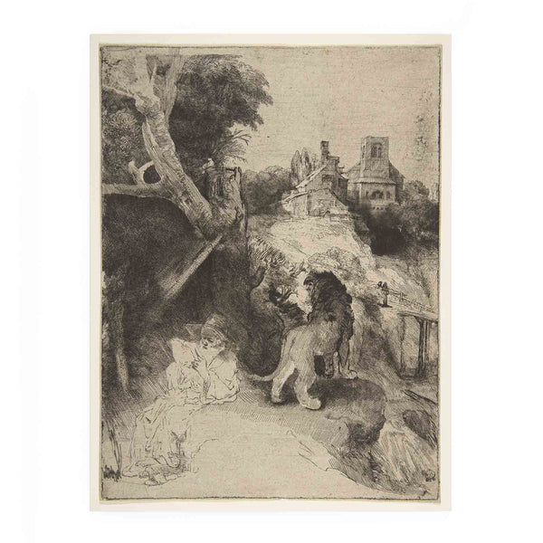 St. Jerome Reading in an Italian Landscape
 Painting