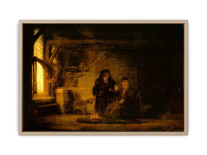 Tobit's Wife with a Goat Painting