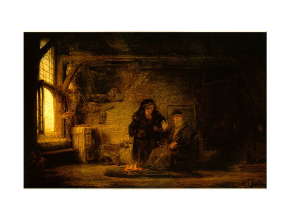 Tobit's Wife with a Goat Painting
