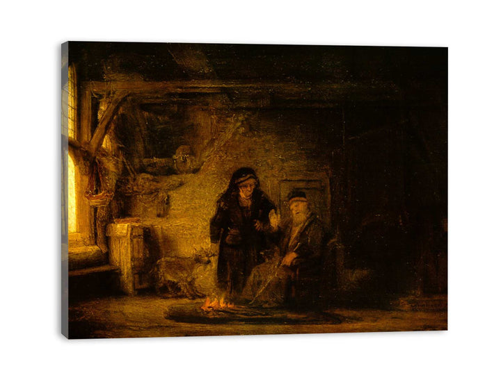 Tobit's Wife with a Goat Painting