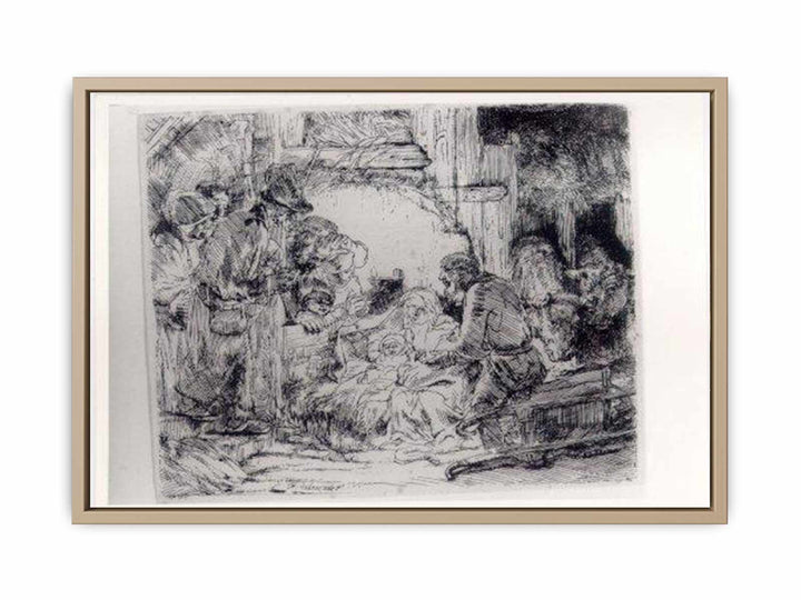 The Adoration Of The Sheperds With The Lamp
 Painting