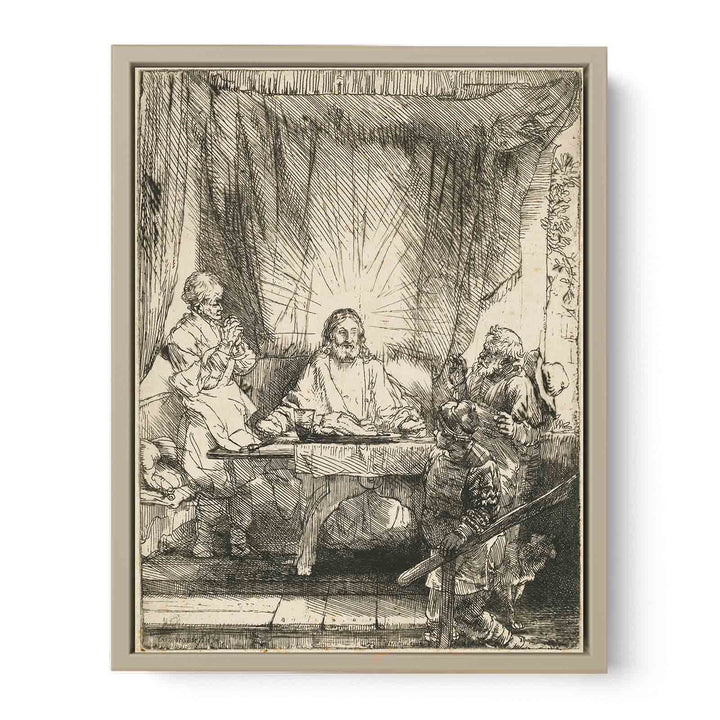Christ at Emmaus Larger Plate
 Painting