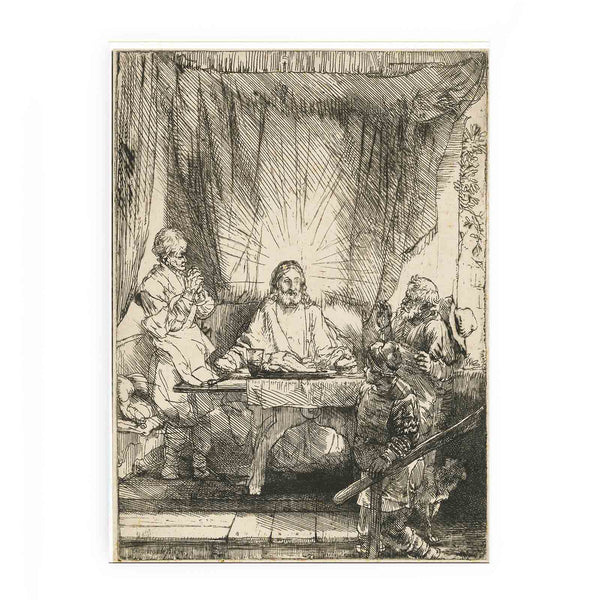 Christ at Emmaus Larger Plate
 Painting