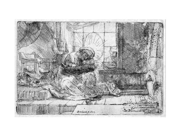 The Virgin and Child with the Cat and Snake Painting