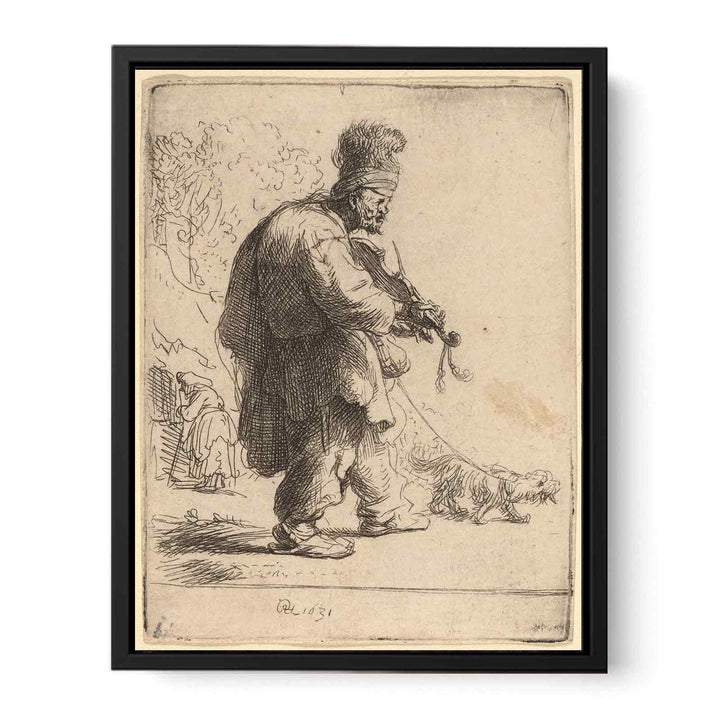 A blind Fiddler Painting