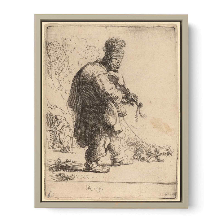 A blind Fiddler Painting