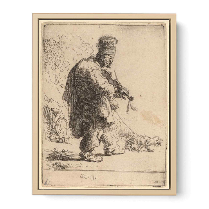 A blind Fiddler Painting