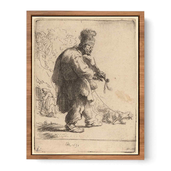 A blind Fiddler Painting