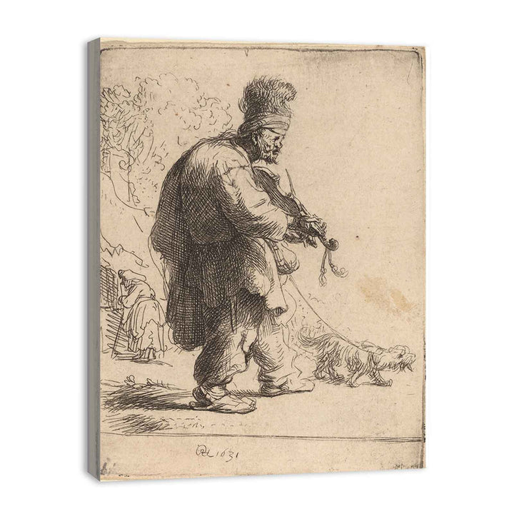 A blind Fiddler Painting