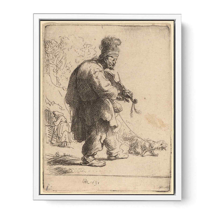 A blind Fiddler Painting