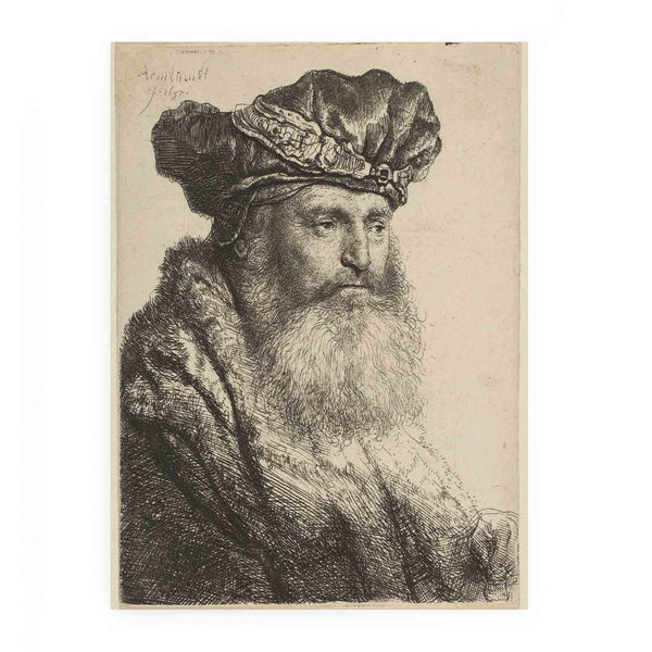 A bearded Man in a Velvet Cap with a Jewel Clasp
 Painting
