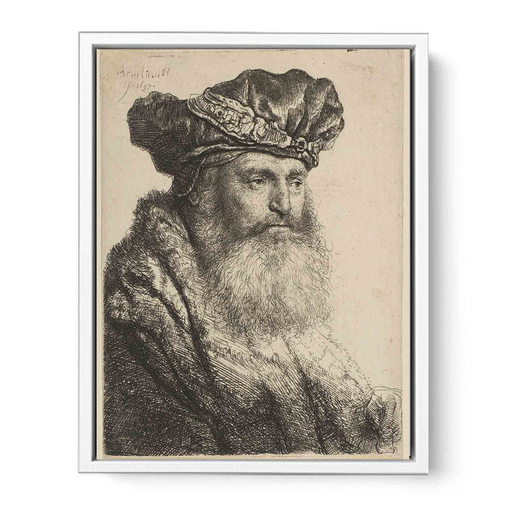 A bearded Man in a Velvet Cap with a Jewel Clasp
 Painting