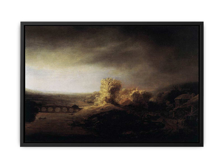 Landscape with a Long Arched Bridge
 Painting