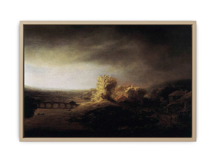 Landscape with a Long Arched Bridge
 Painting