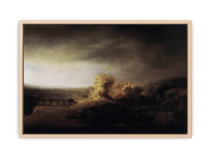 Landscape with a Long Arched Bridge
 Painting