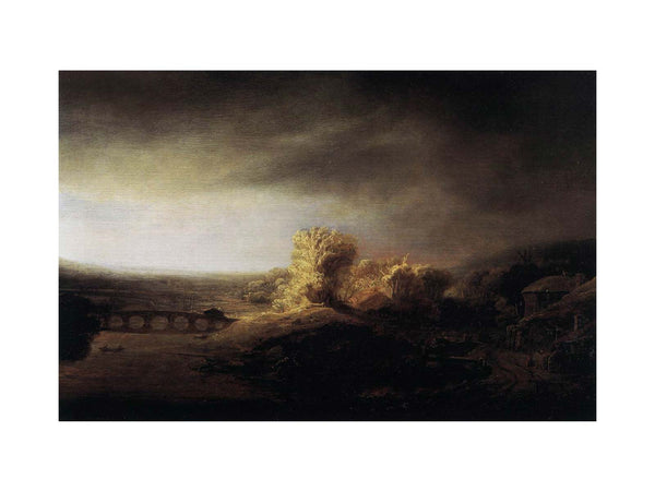 Landscape with a Long Arched Bridge
 Painting
