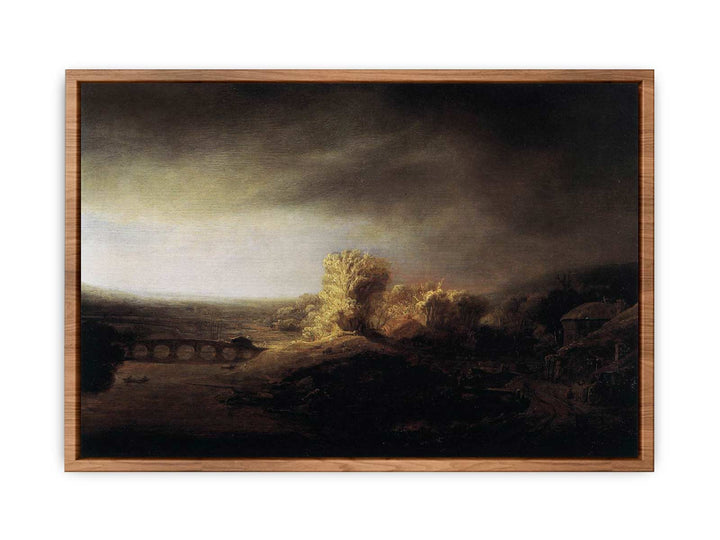 Landscape with a Long Arched Bridge
 Painting