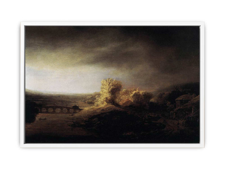 Landscape with a Long Arched Bridge
 Painting