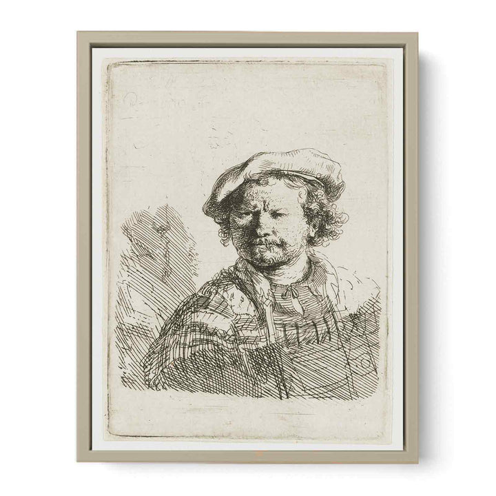 Self-Portrait in a flat Cap and embroidered Dress 2
 Painting