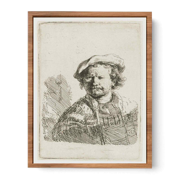 Self-Portrait in a flat Cap and embroidered Dress 2
 Painting