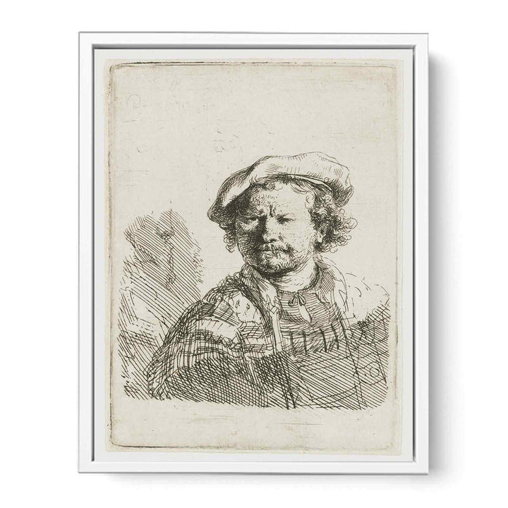 Self-Portrait in a flat Cap and embroidered Dress 2
 Painting