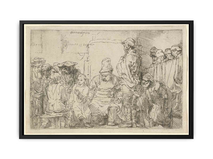 Christ seated disputing with the Doctors Painting