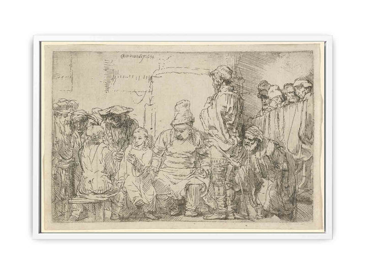 Christ seated disputing with the Doctors Painting