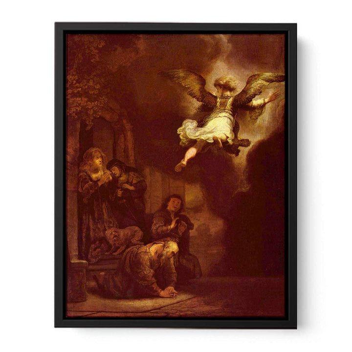 The angel Raphael leaving the family of Tobit
 Painting