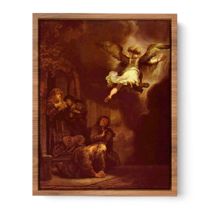 The angel Raphael leaving the family of Tobit
 Painting