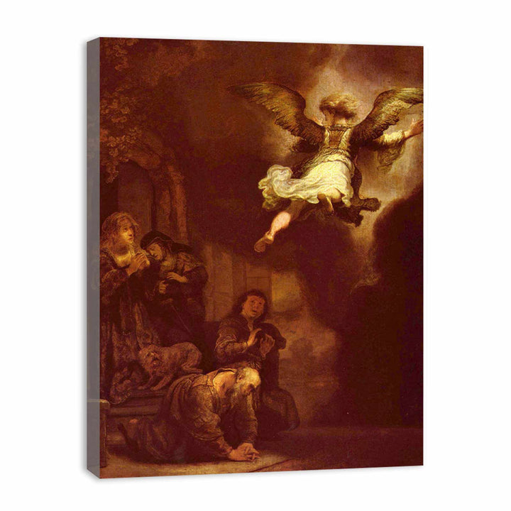 The angel Raphael leaving the family of Tobit
 Painting