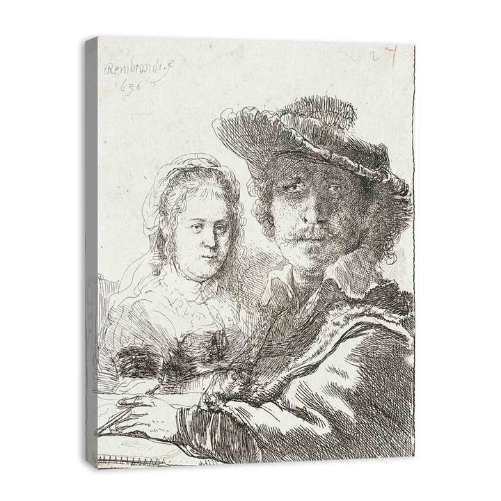 Self Portrait With Saskia 2 Painting