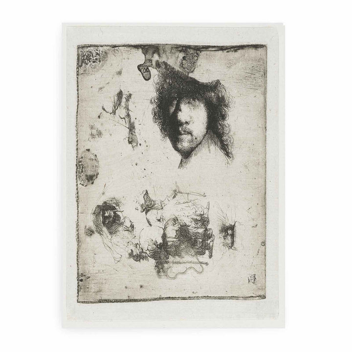 Sheet of Studies Head of the Artist, a Beggar Couple, Heads of an old Man and an old Woman, etc.
 Painting