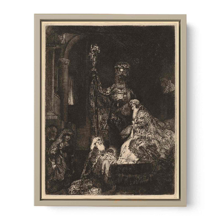The Presentation In The Temple In The Dark Manner Painting
