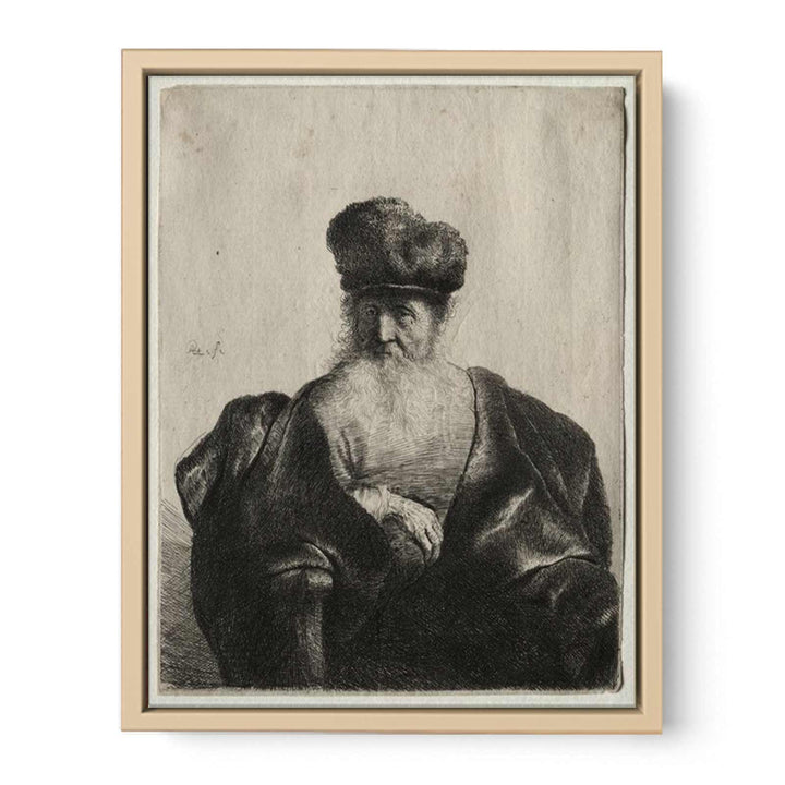 An old Man with Beard, fur Cap and velvet Cloak
 Painting